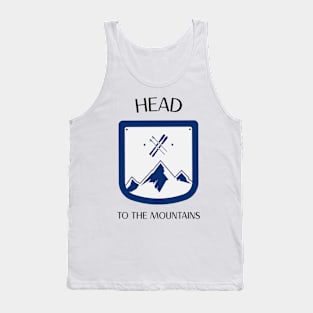 Skiing Head to the Mountains Tank Top